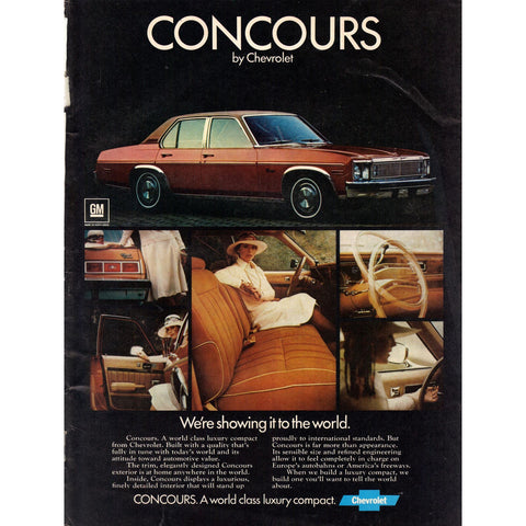 Vintage 1977 Chevy Concours Print Ad - Wall Art