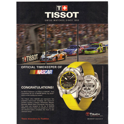 2006 Print Ad for Tissot Swiss Watches