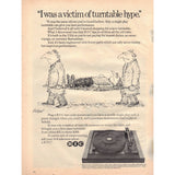 Vintage 1977 Print Ad for Molson Golden Ale and BIC Turntables
