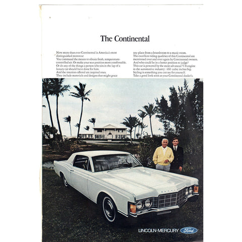 Vintage Print Ad - for the 1970 Lincoln Continental and Mazola Corn Oil