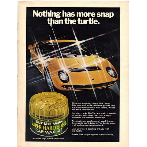 Vintage 1971 Turtle Wax Print Ad