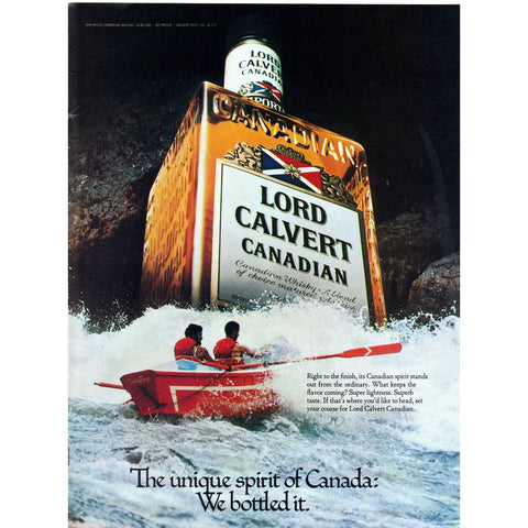 Vintage 1980 Print Ad for Canadian Lord Calvert and Vantage Cigarettes