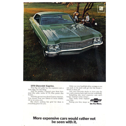 Vintage Print Ad - for the 1970 Chevrolet Caprice