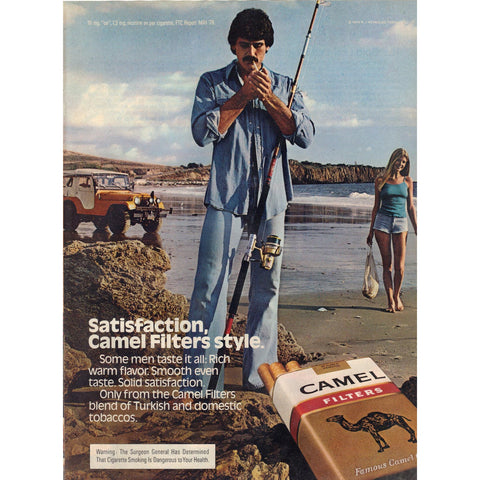 Vintage 1980 Print Ad for Camel Cigarettes