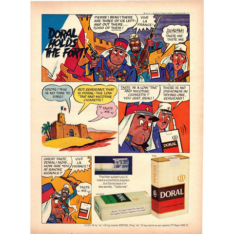 Vintage 1971 Doral Cigarettes Print Ad