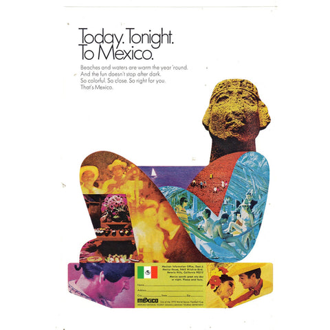 Vintage Print Ad - 1969 for Mexico Travel