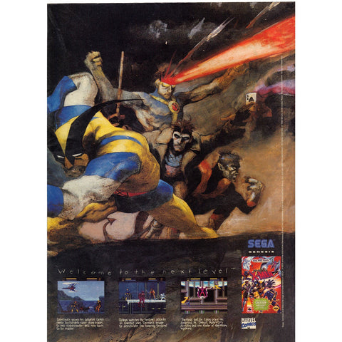Vintage 1993 Print Ad for X-Men - Sega Genesis
