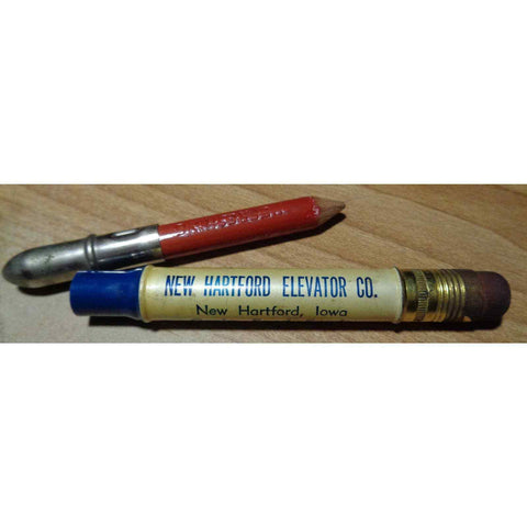 Vintage Celluloid Bullet Pencil-New Hartford Elevator Company- New Hartford,Iowa