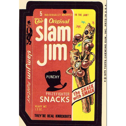 1975 Topps Wacky Packages Trading Cards / Stickers - Slam Jim