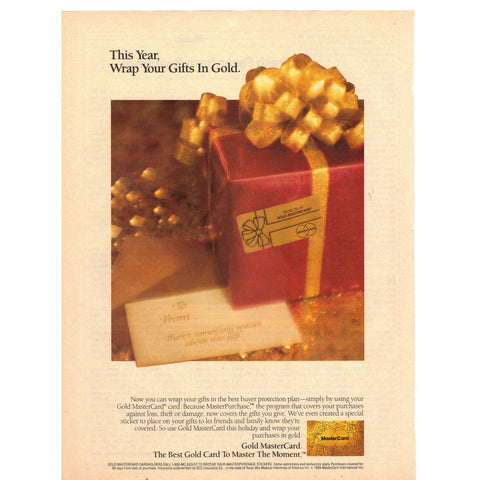 Vintage 1989 Print Ad for Gold MasterCard