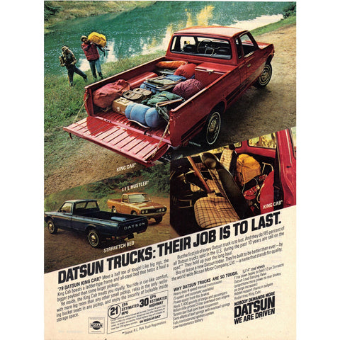 Vintage 1979 Datsun Truck Print Ad