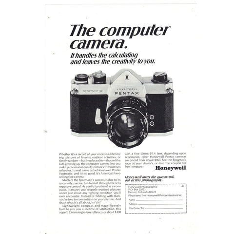 Vintage Print Ad - 1969 for Pentax 35mm Camera and Boeing Jets