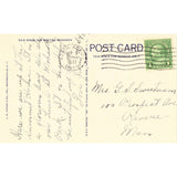 Linen Postcard - Drive Along The Cold River - Mohawk Trail - Massachusetts