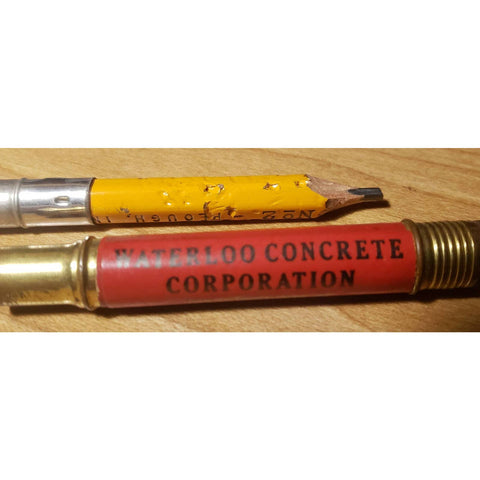 Vintage Waterloo Concrete Corp. - Waterloo,Iowa Celluloid Bullet Pencil