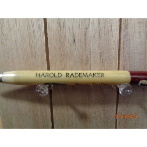 Vintage Mechanical Pencil - Harold Rademaker - General Trucking - Stout, Iowa