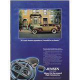 Vintage 1984 Print Ad for Jensen 3000 Triax Speakers and Clarion Car Audio