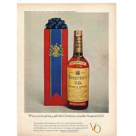 Vintage 1963 Seagram's Seagram's V.O. Print Ad
