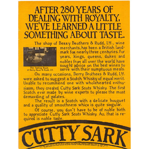Vintage 1978 Cutty Sark Print Ad