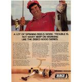 Vintage 1982 Print Ad for Zebco 6000 Fishing Reel and Ontario Vacations