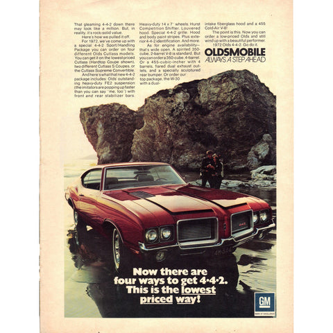 Vintage 1972 Olds 442 Print Ad