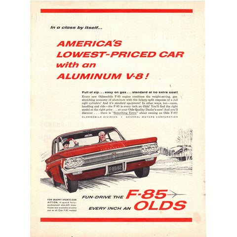 Vintage 1962 Olds F-85 Print Ad