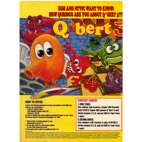 Vintage 1993 Print Ad for Q Bert 3