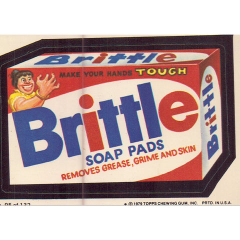 1979 Topps Wacky Packages Trading Cards / Stickers - Brittle Soap Pads