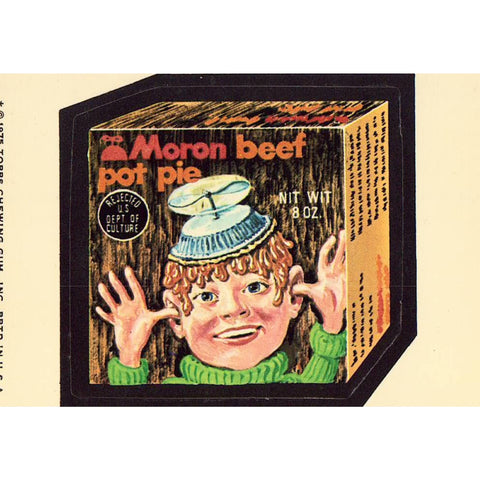 1975 Topps Wacky Packages Trading Cards / Stickers - Moron Beef Pot Pie