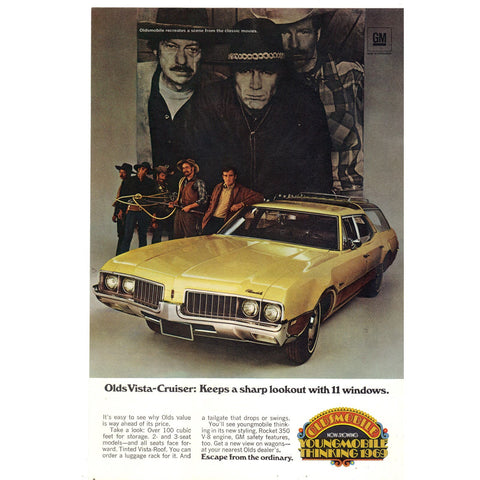 Vintage Print Ad - for the 1970 Oldsmobile Vista-Cruiser