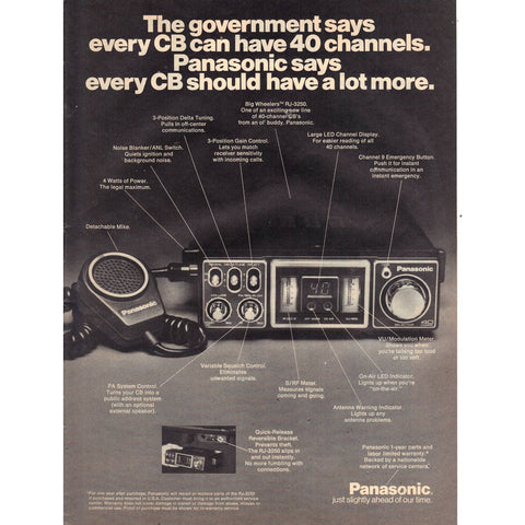 Vintage 1977 Print Ad for Panasonic CB Radios