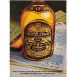 Vintage 1979 Print Ad for Spalding Basketballs and Chivas Regal Whisky