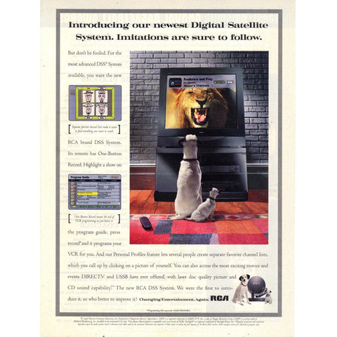 Vintage 1996 Print Ad for RCA Televisions