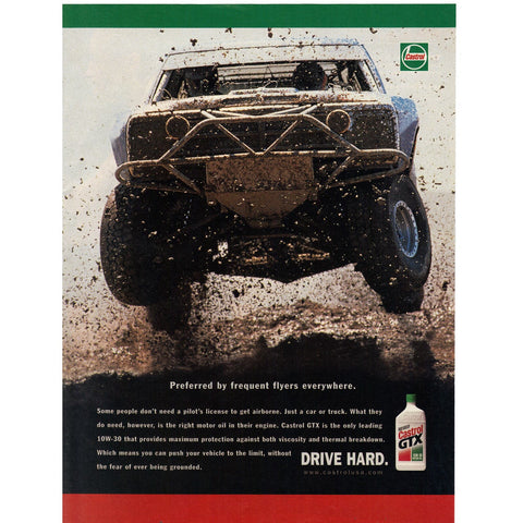 Vintage 1999 Print Ad for Castro GTX Motor Oil