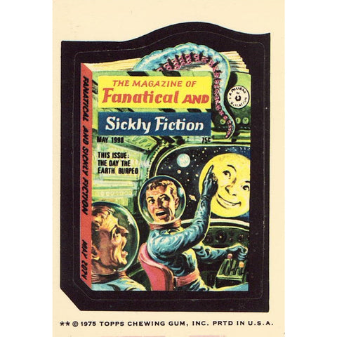 1975 Topps Wacky Packages Trading Cards / Stickers - Fanatical and Sickly Fiction