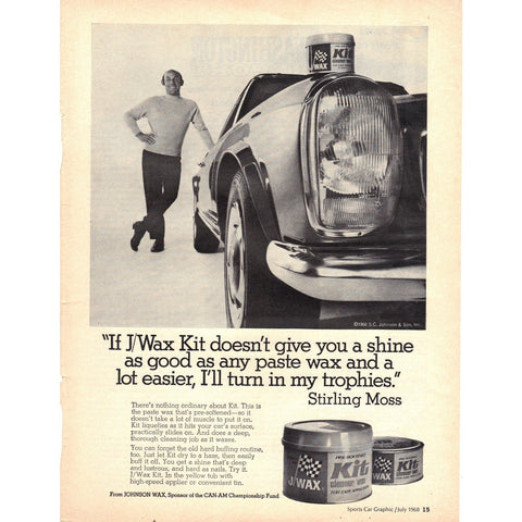 Vintage 1968 Print Ad for J/Wax Kit