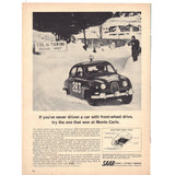 Vintage 1963 Noilly Prat and The 1964 SAAB Print Ad