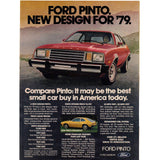 Vintage 1978 Print Ad for Bulova Accutron Quartz and the 1979 Ford Pinto