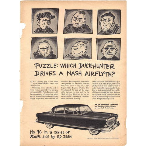 Vintage 1952 Print Ad for Nash Ambassador