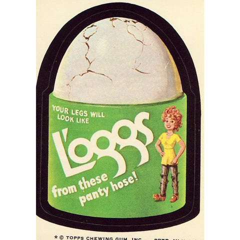 1970's Topps Wacky Packages Trading Cards / Stickers - Loggs Panty Hose