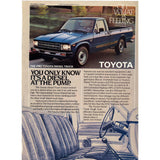 Vintage 1982 Print Ad for Toyota Diesel Trucks and Winston Lights Cigarettes