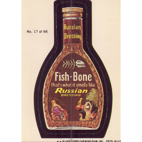 1979 Topps Wacky Packages Trading Cards / Stickers - Fish-Bone Russian Dressing