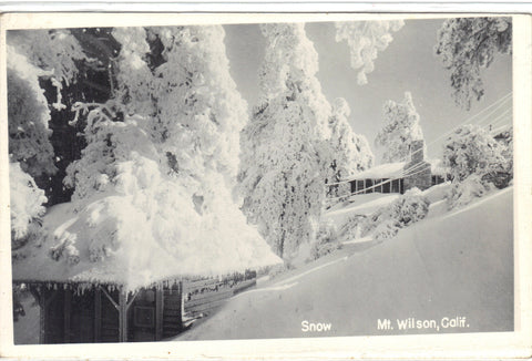 RPPC- Snow at Mt. Wilson,California Post Card - 1
