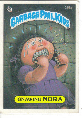 Garbage Pail Kids 1986 #215a Gnawing Nora