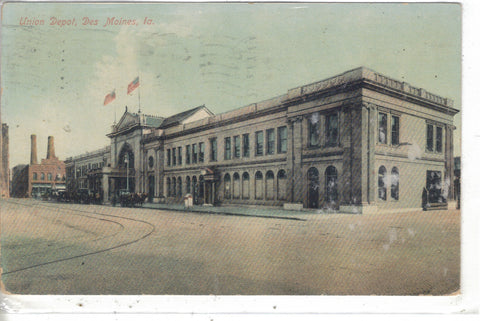 Union Depot-Des Moines,Iowa Post Card - 1