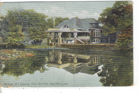 View from Lake,Country Club,Park Hill-Yonkers,New York Post Card - 1