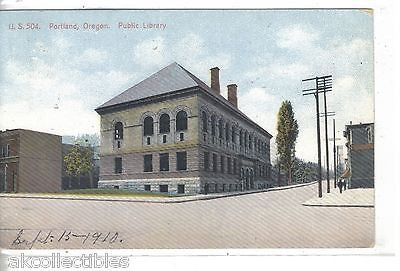 Public Library-Portland,Oregon 1910 - Cakcollectibles