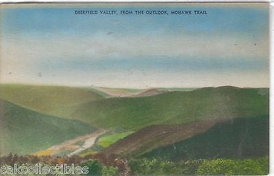 Deerfield Valley from The Outlook-Mohawk Trail-Massachusetts (Hand Colored) - Cakcollectibles