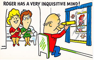 Roger Has A Very Inquisitive Mind Comic Postcard - Cakcollectibles
