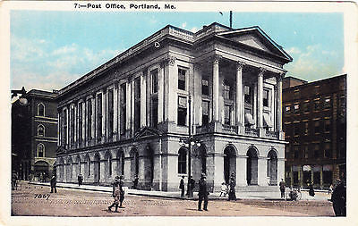 Post Office, Portland Maine Postcard - Cakcollectibles
