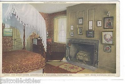 The Guest Room,Longfellow's Old Home-Portland,Maine - Cakcollectibles
